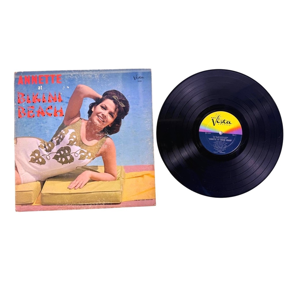 Annette Funicello Anette at Bikini Beach Vinyl LP Mono BV-3324 Buena Vista 1964